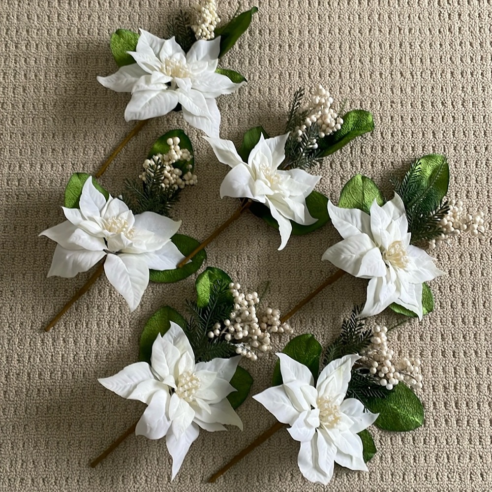 Ashland Poinsettia Stems for Christmas Tree